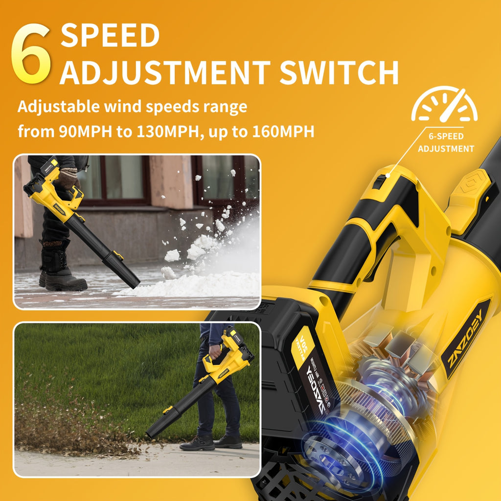 High Power Cordless Leaf Blower with 4.0Ah Batteries