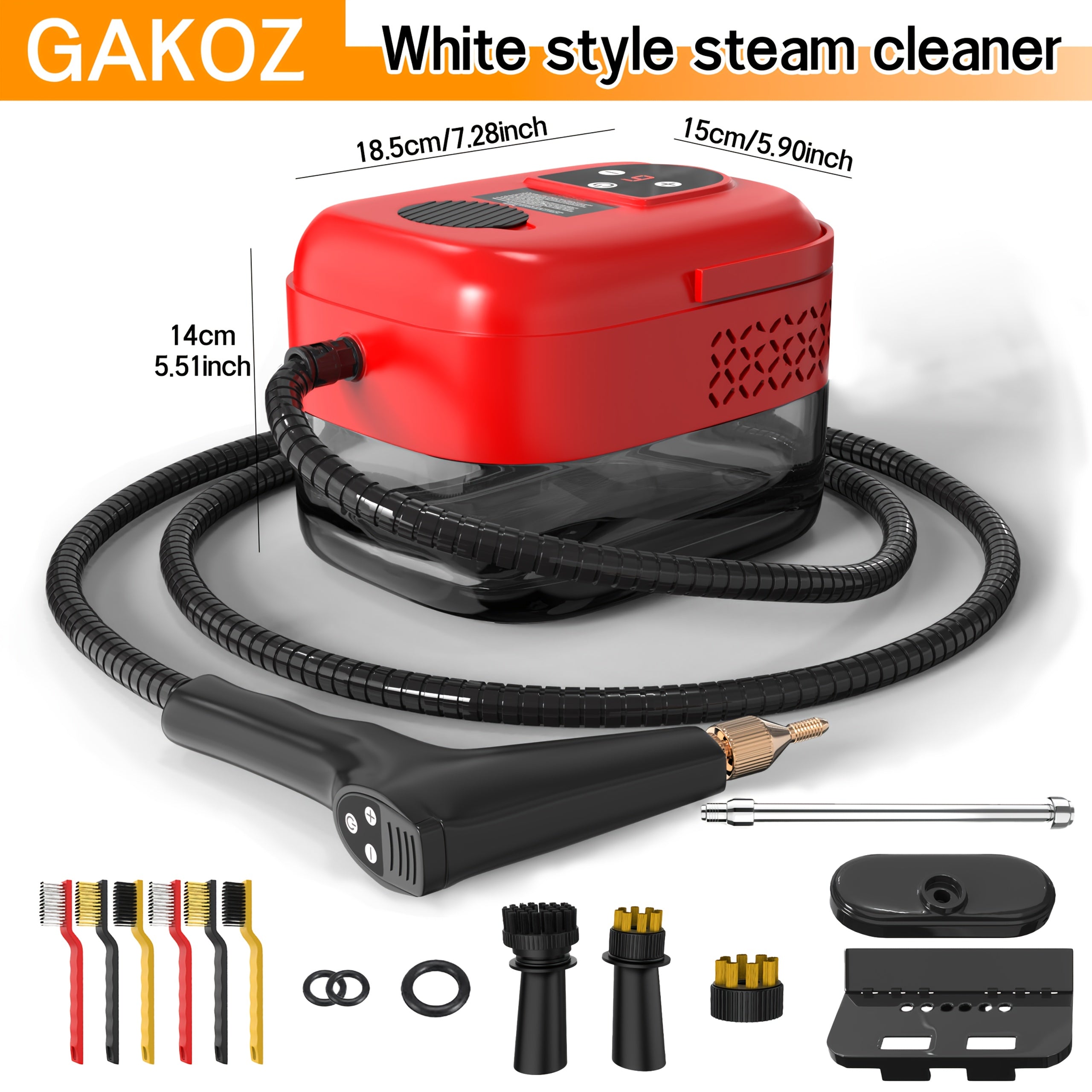 High Pressure Handheld Steam Cleaner with 9 Gears, 1200ml Water Tank Capacity