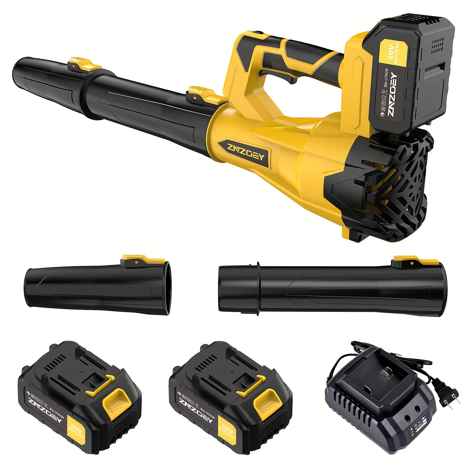 High Power Cordless Leaf Blower with 4.0Ah Batteries