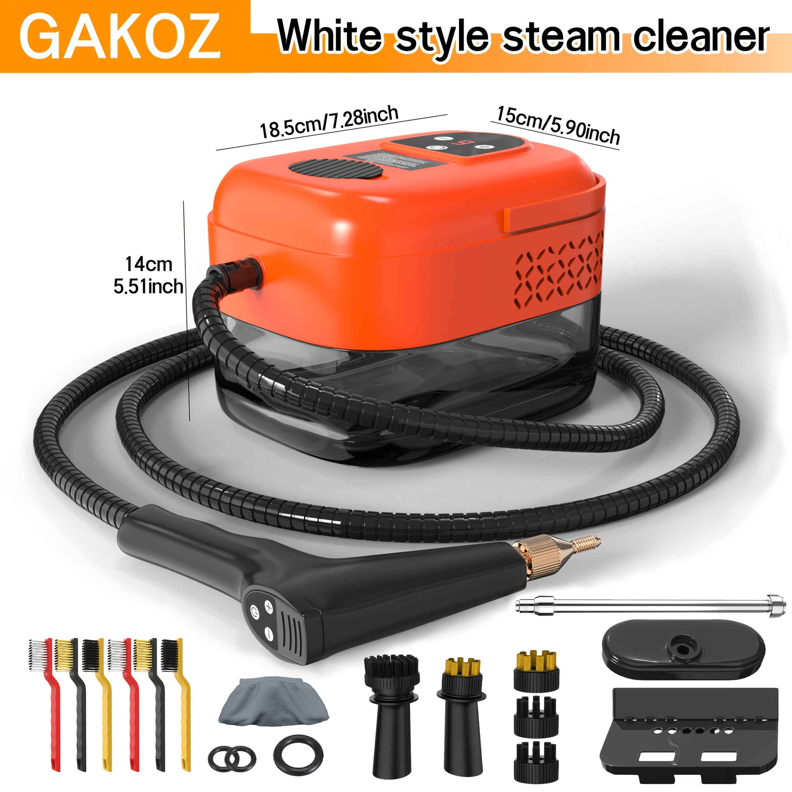 High Pressure Handheld Steam Cleaner with 9 Gears, 1200ml Water Tank Capacity