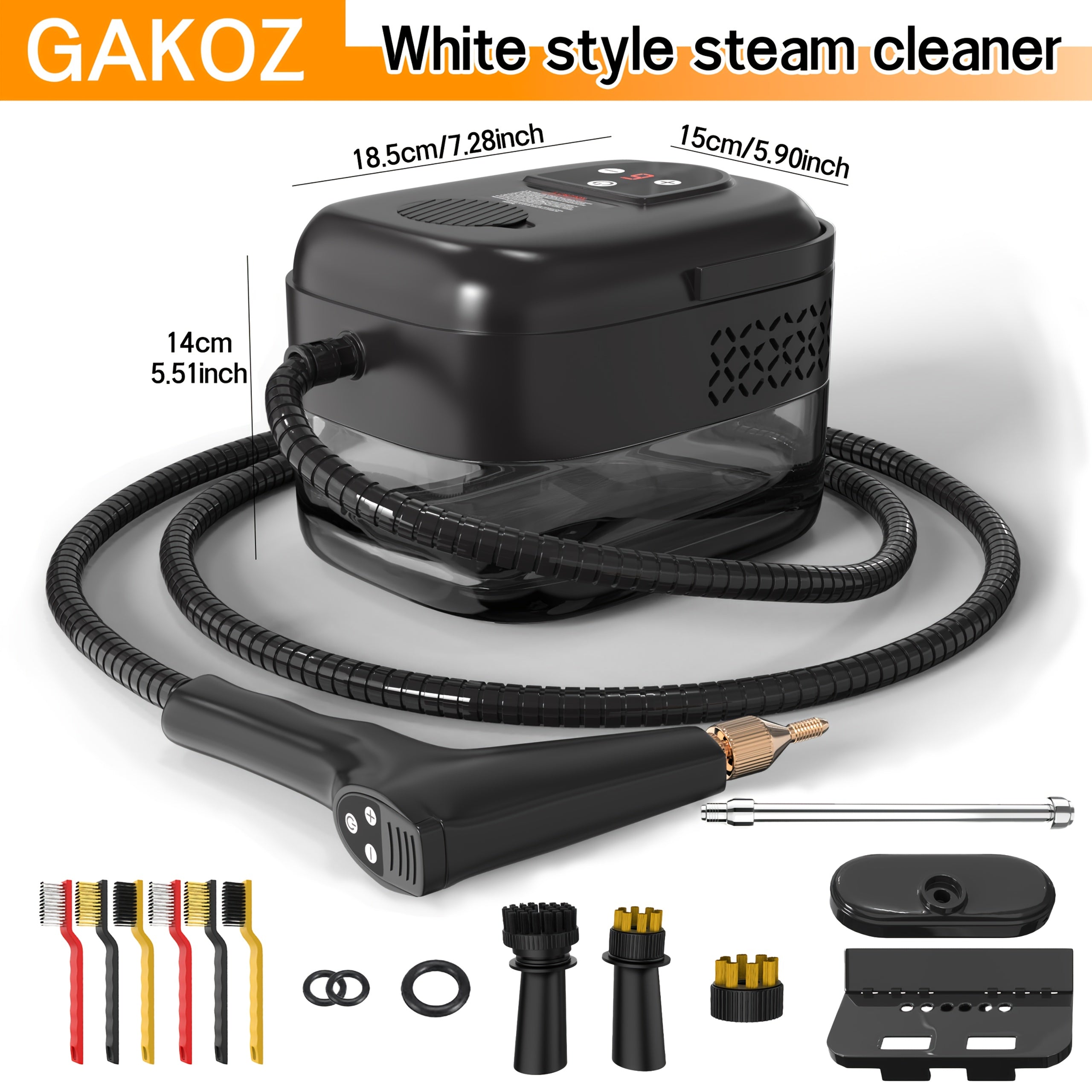 High Pressure Handheld Steam Cleaner with 9 Gears, 1200ml Water Tank Capacity