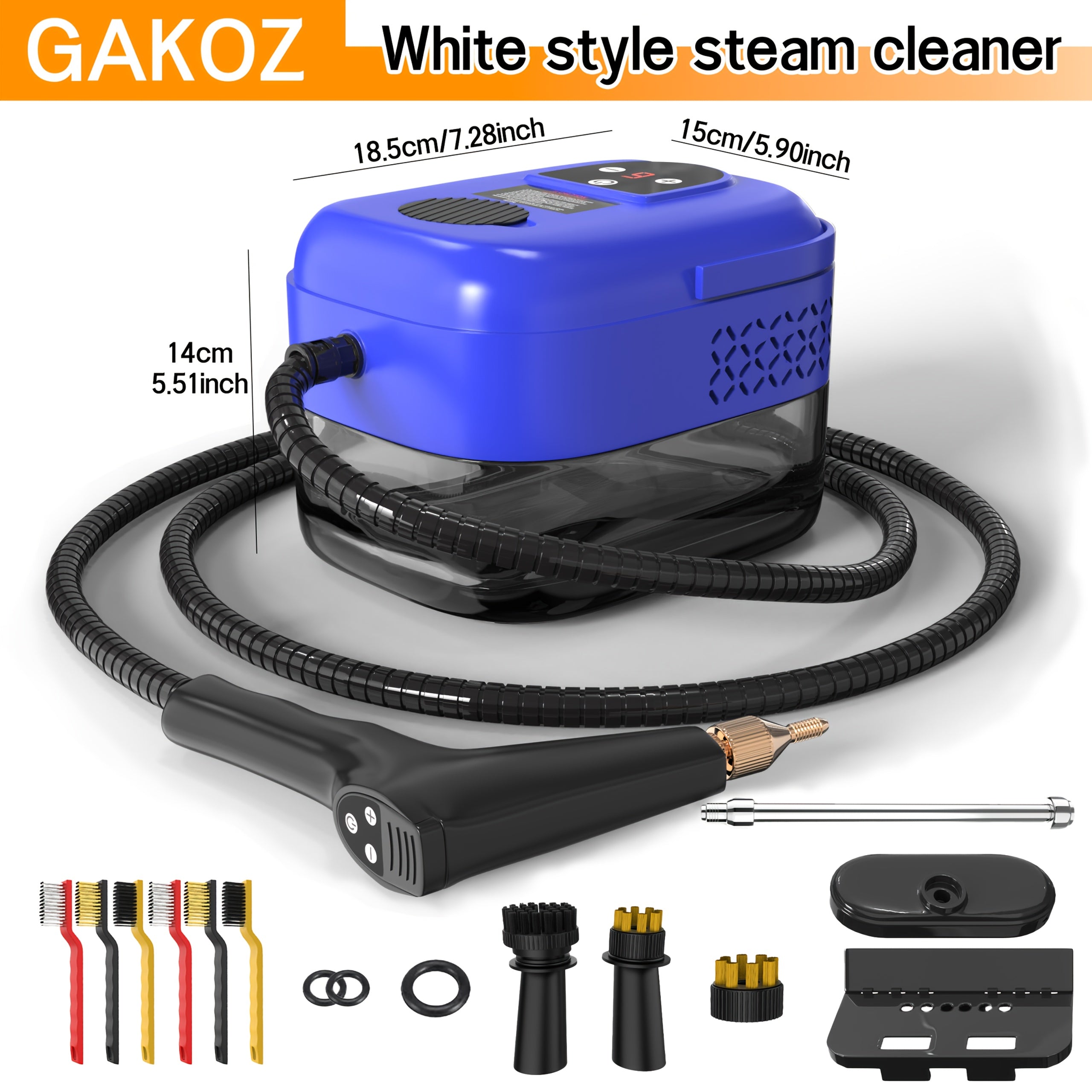 High Pressure Handheld Steam Cleaner with 9 Gears, 1200ml Water Tank Capacity
