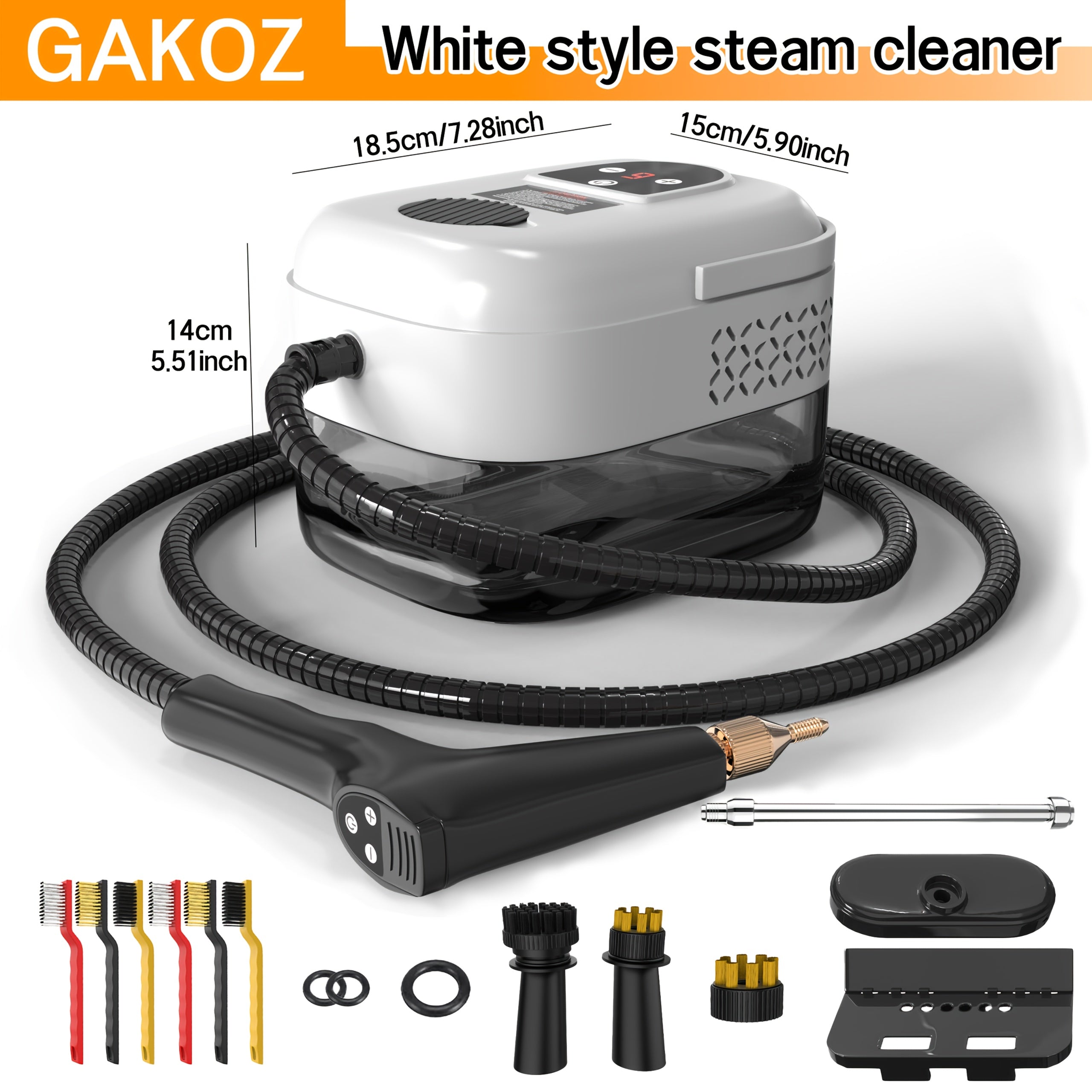 High Pressure Handheld Steam Cleaner with 9 Gears, 1200ml Water Tank Capacity