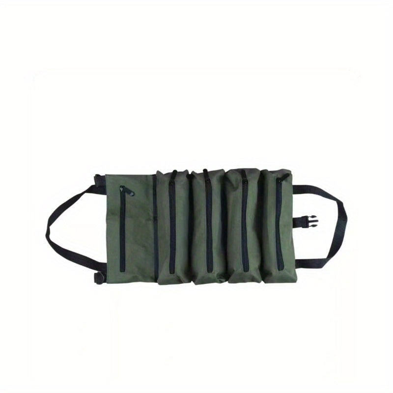 Heavy Duty Rolling Tool Storage Bag - Waterproof, with Multiple Compartments