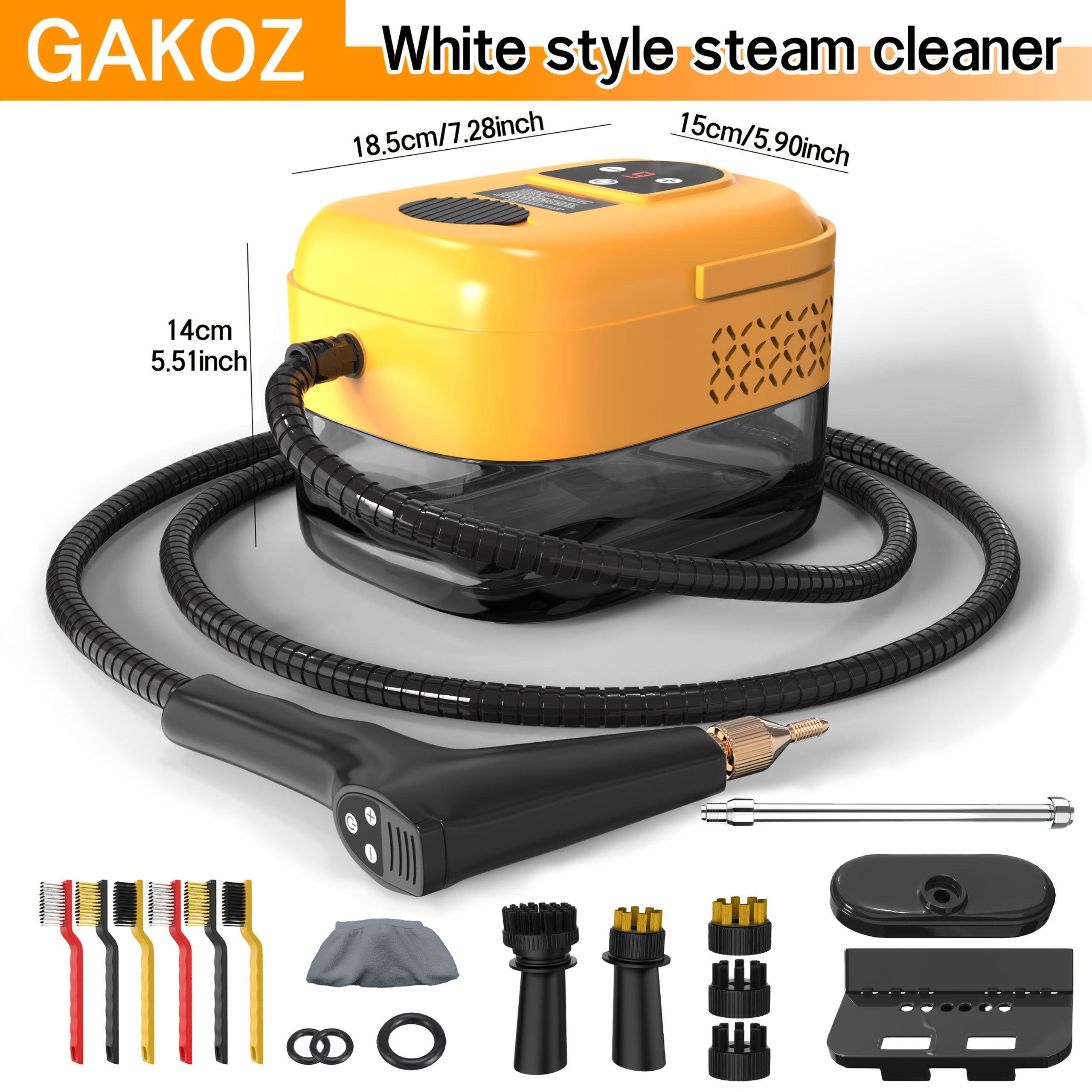 High Pressure Handheld Steam Cleaner with 9 Gears, 1200ml Water Tank Capacity